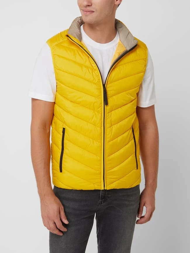 Tom Tailor Light-Steppweste Mit Stehkragen - Wasserabweisend - Gelb 4 Tom Tailor Light-Steppweste Mit Stehkragen - Wasserabweisend - Gelb – Bild 4