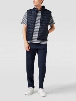 BOSS Steppweste Mit Label-Print Modell 'Calano' - Marineblau