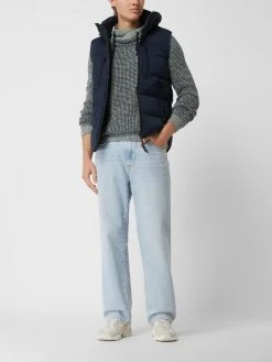 Tom Tailor Steppweste Mit Abnehmbarer Kapuze - Marineblau