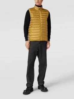 Tommy Hilfiger Steppweste Mit Logo-Stitching Modell 'PACKABLE CURCULAR VEST' - Dunkelgelb