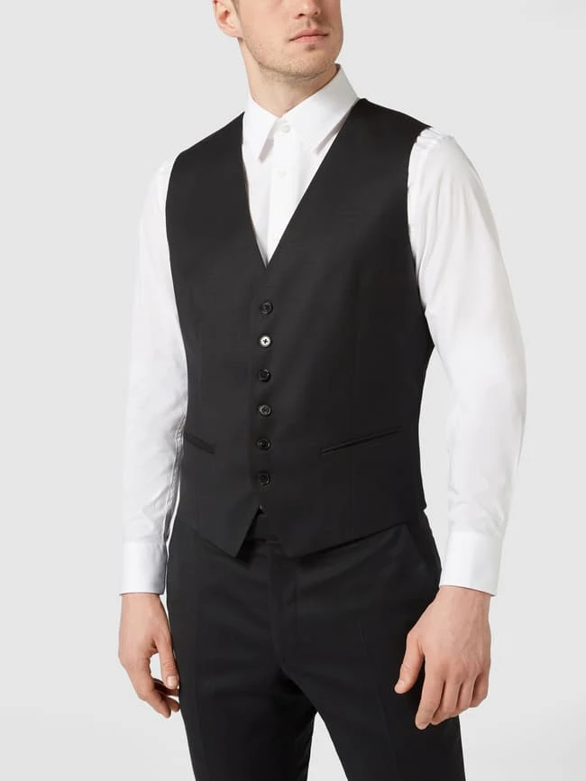 JOOP! Collection Slim Fit Weste Mit Webstruktur Modell 'White' - Schwarz 4 JOOP! Collection Slim Fit Weste Mit Webstruktur Modell 'White' - Schwarz – Bild 4