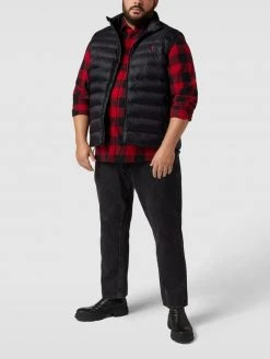 Polo Ralph Lauren Big & Tall PLUS SIZE Steppweste Mit Label-Stitching Modell 'TERRA VEST' - Schwarz