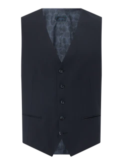 Pierre Cardin Weste Mit Schurwoll-Anteil Modell 'Hugo' - 'Futureflex' - Dunkelblau