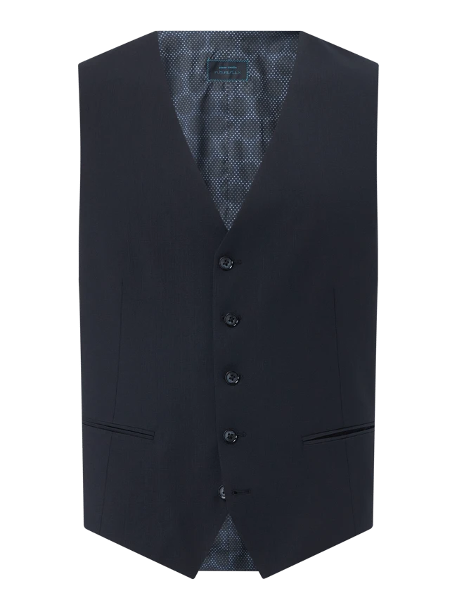Pierre Cardin Weste Mit Schurwoll-Anteil Modell 'Hugo' - 'Futureflex' - Dunkelblau 1 Pierre Cardin Weste Mit Schurwoll-Anteil Modell 'Hugo' - 'Futureflex' - Dunkelblau