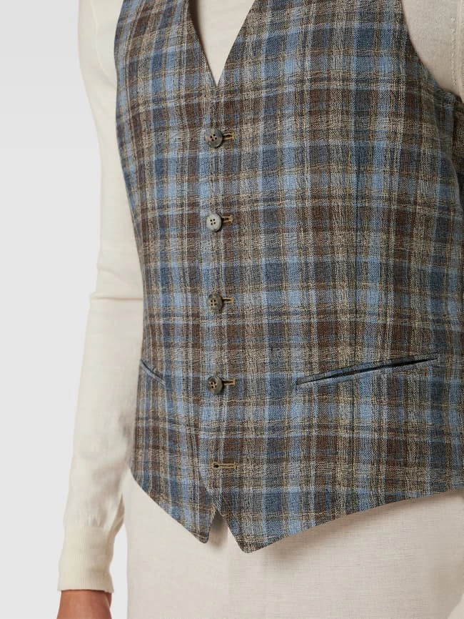 DIGEL Weste Mit Karomuster Modell 'Lucien' - Mittelgrau 3 DIGEL Weste Mit Karomuster Modell 'Lucien' - Mittelgrau – Bild 3