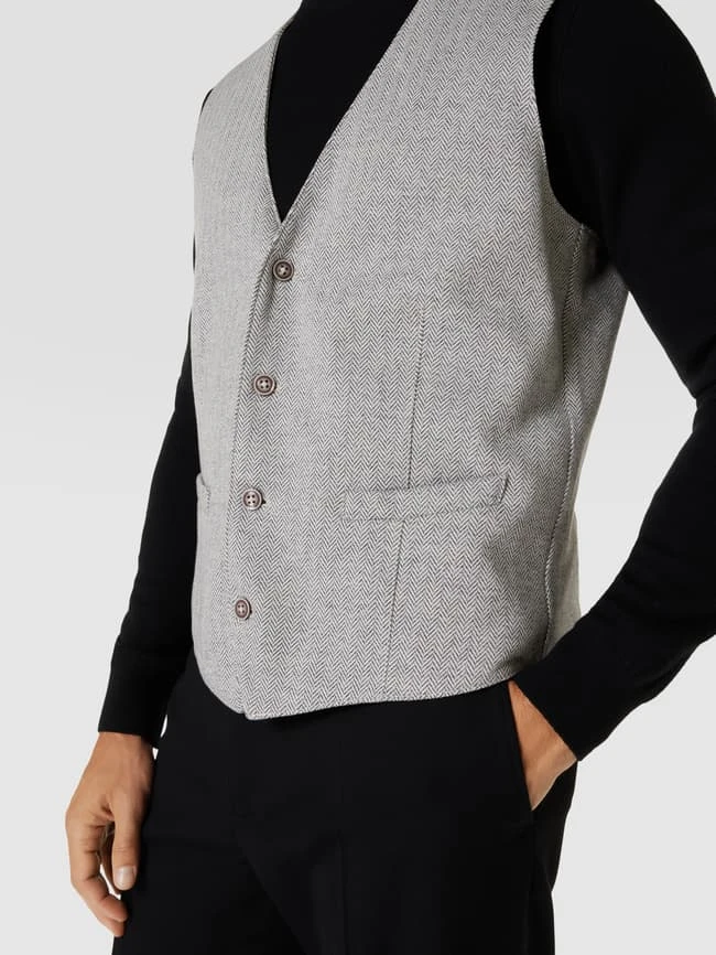 Christian Berg Men Weste Mit Eingrifftaschen - Hellgrau 3 Christian Berg Men Weste Mit Eingrifftaschen - Hellgrau – Bild 3