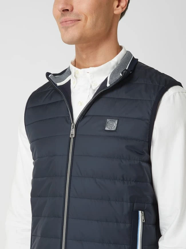 Bugatti Weste Mit Kontrastbesatz - Marineblau 3 Bugatti Weste Mit Kontrastbesatz - Marineblau – Bild 3