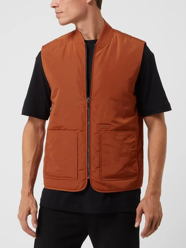 CK Calvin Klein Weste Mit Stehkragen - Dunkel Orange 4 CK Calvin Klein Weste Mit Stehkragen - Dunkel Orange – Bild 4