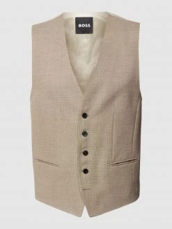 BOSS Weste Mit Allover-Label Modell 'Jeckson' - Beige