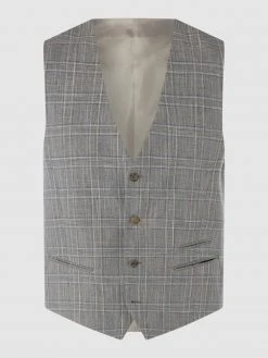 DIGEL Slim Fit Weste Mit Stretch-Anteil Modell 'Laurent' - Mittelgrau