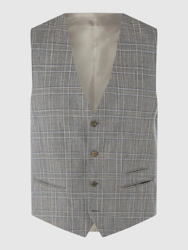 DIGEL Slim Fit Weste Mit Stretch-Anteil Modell 'Laurent' - Mittelgrau 1 DIGEL Slim Fit Weste Mit Stretch-Anteil Modell 'Laurent' - Mittelgrau