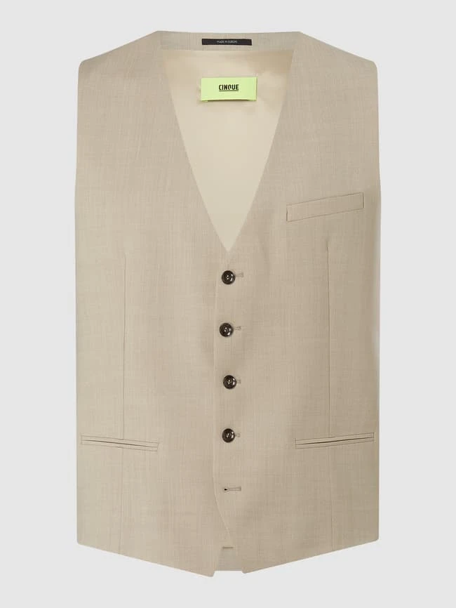 Cinque Weste Mit Schurwoll-Anteil Modell 'Cimonopoli' - Beige 1 Cinque Weste Mit Schurwoll-Anteil Modell 'Cimonopoli' - Beige