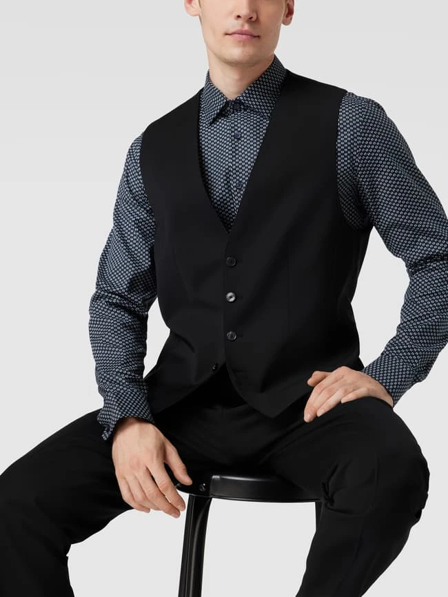 BOSS Weste Mit Paspeltaschen - Schwarz 3 BOSS Weste Mit Paspeltaschen - Schwarz – Bild 3