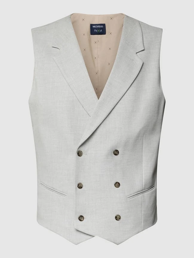 MCNEAL Weste Mit Paspeltaschen - Hellgrau 1 MCNEAL Weste Mit Paspeltaschen - Hellgrau