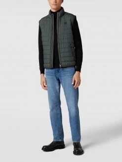 Marc O'Polo Steppweste Mit Label-Patch Modell 'Lightdown' - Olivgrün