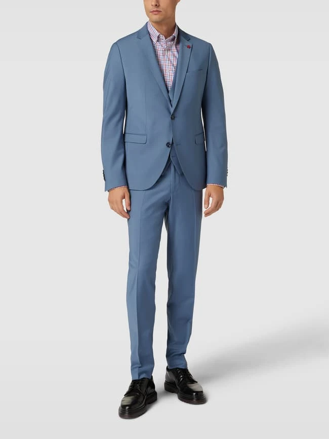 Cinque Weste Mit Paspeltaschen Modell 'Monopoli' - Rauchblau 1 Cinque Weste Mit Paspeltaschen Modell 'Monopoli' - Rauchblau