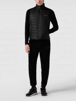 HUGO Steppweste Mit Label-Print Modell 'Bentino' - Schwarz
