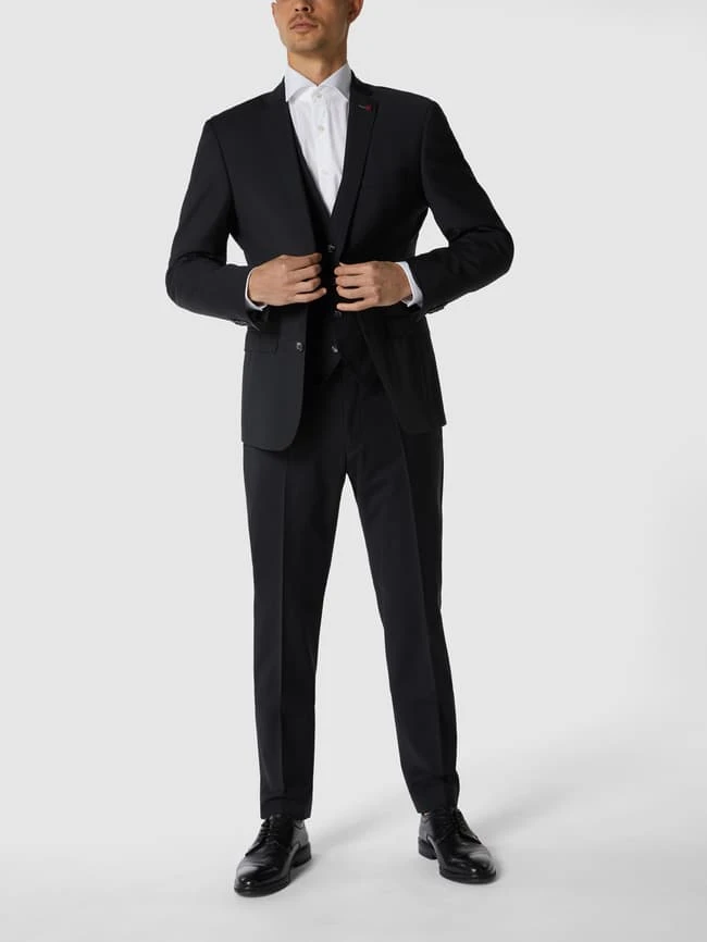 Roy Robson Weste Aus Schurwollmischung - Schwarz 1 Roy Robson Weste Aus Schurwollmischung - Schwarz