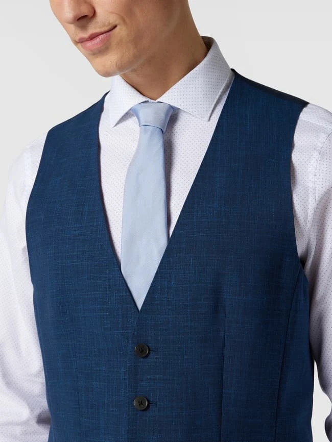 BOSS Regular Fit Weste Mit Paspeltaschen - Blau 3 BOSS Regular Fit Weste Mit Paspeltaschen - Blau – Bild 3