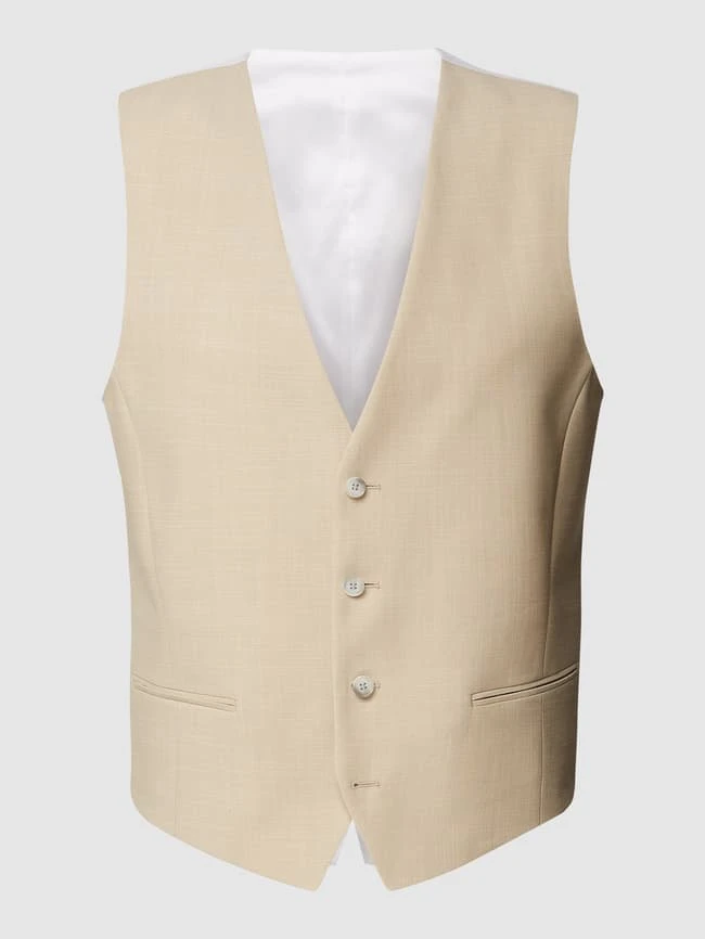 HUGO Anzugweste Mit Paspeltaschen - Beige 2 HUGO Anzugweste Mit Paspeltaschen - Beige – Bild 2