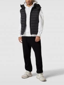 Superdry Steppweste Mit Abnehmbarer Kapuze - Schwarz