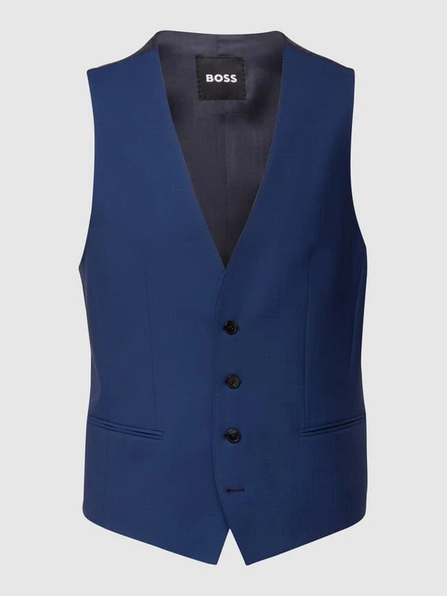 BOSS Weste Mit Paspeltaschen Modell 'Huge Vest' - Marineblau 2 BOSS Weste Mit Paspeltaschen Modell 'Huge Vest' - Marineblau – Bild 2