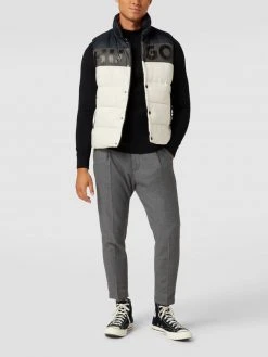 HUGO Steppweste Mit Label-Print Modell 'Baltino' - Offwhite
