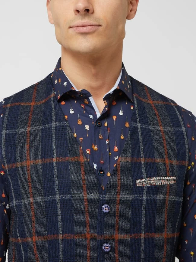 A Fish Named Fred Weste Mit Karomuster - Blau 3 A Fish Named Fred Weste Mit Karomuster - Blau – Bild 3