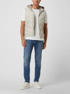 Guess Steppweste Mit Abnehmbarer Kapuze - Wasserabweisend - Hellgrau