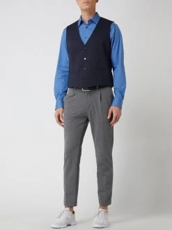 Christian Berg Men Weste Aus Jersey - Blau