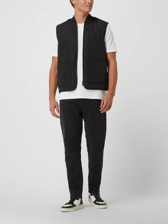 CK Calvin Klein Weste Mit Stehkragen - Schwarz 1 CK Calvin Klein Weste Mit Stehkragen - Schwarz