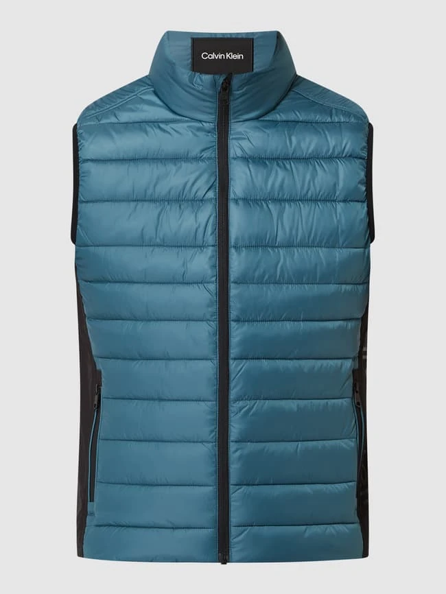 CK Calvin Klein Light-Steppweste Mit Stehkragen - Petrol 2 CK Calvin Klein Light-Steppweste Mit Stehkragen - Petrol – Bild 2