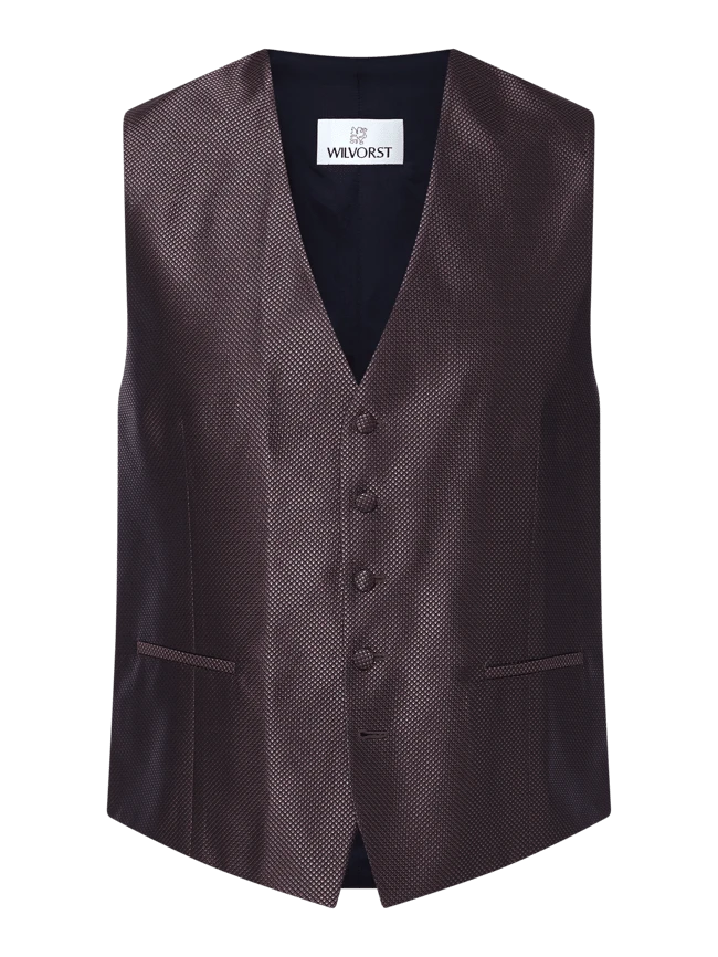 Wilvorst Weste Mit Webmuster - Hellrot 1 Wilvorst Weste Mit Webmuster - Hellrot