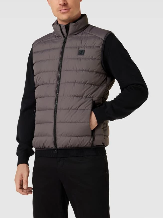 Marc O'Polo Regular Fit Steppweste Mit Stehkragen - Dunkelgrau 4 Marc O'Polo Regular Fit Steppweste Mit Stehkragen - Dunkelgrau – Bild 4