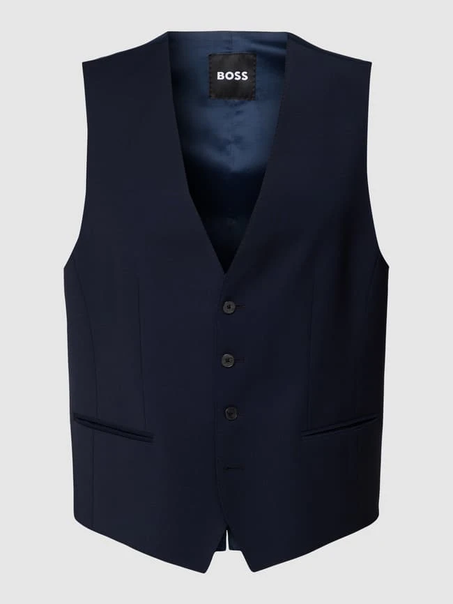 BOSS Weste Mit Paspeltaschen - Marineblau 2 BOSS Weste Mit Paspeltaschen - Marineblau – Bild 2