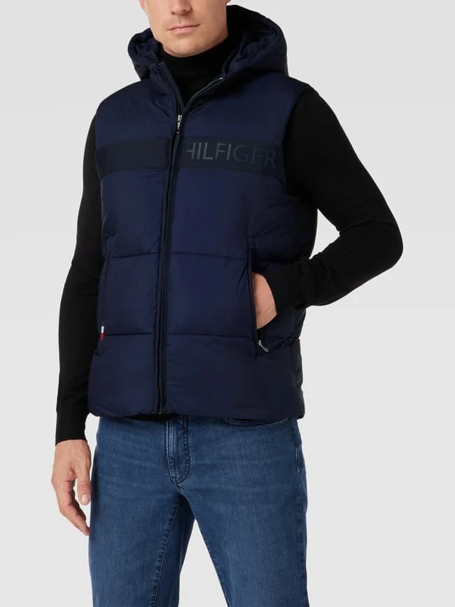 Tommy Hilfiger Steppweste Mit Label-Print Modell 'LOFT' - Marineblau 4 Tommy Hilfiger Steppweste Mit Label-Print Modell 'LOFT' - Marineblau – Bild 4