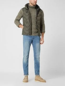 NO EXCESS Steppweste Mit Kapuze - Olivgrün