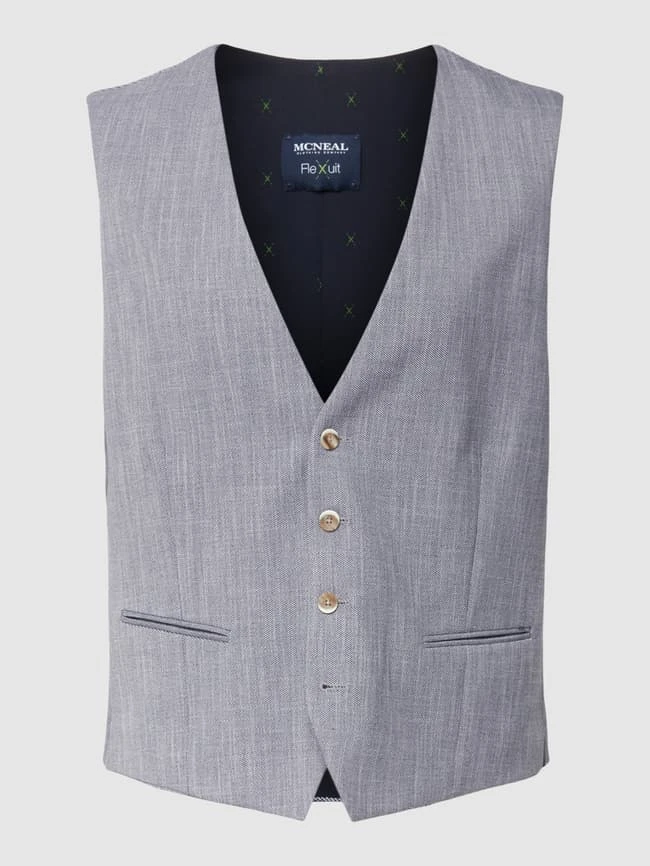 MCNEAL Weste Mit Allover-Muster - Blau 1 MCNEAL Weste Mit Allover-Muster - Blau