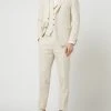 CG - Club Of Gents Slim Fit Weste Mit Leinen-Anteil Modell 'Paddy' - Beige