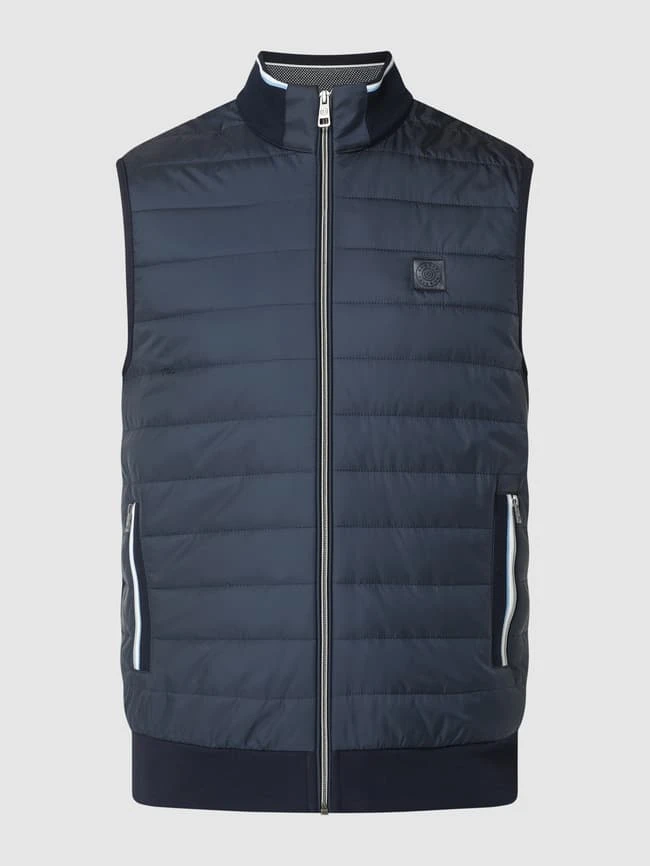 Bugatti Weste Mit Kontrastbesatz - Marineblau 2 Bugatti Weste Mit Kontrastbesatz - Marineblau – Bild 2