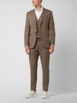 Selected Homme Slim Fit Weste Mit Stretch-Anteil Modell 'Logan' - Mittelbraun