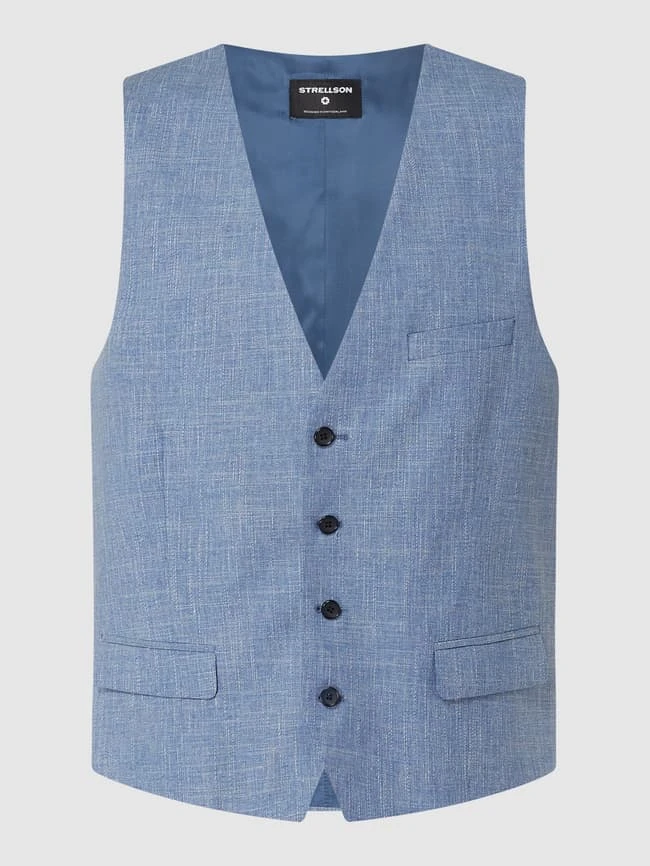 Strellson Weste Mit Leinen-Anteil Modell 'Gyl' - Hellblau 2 Strellson Weste Mit Leinen-Anteil Modell 'Gyl' - Hellblau – Bild 2