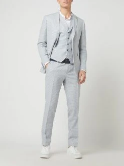 CG - Club Of Gents Slim Fit Weste Mit Leinen-Anteil Modell 'Paddy' - Hellblau