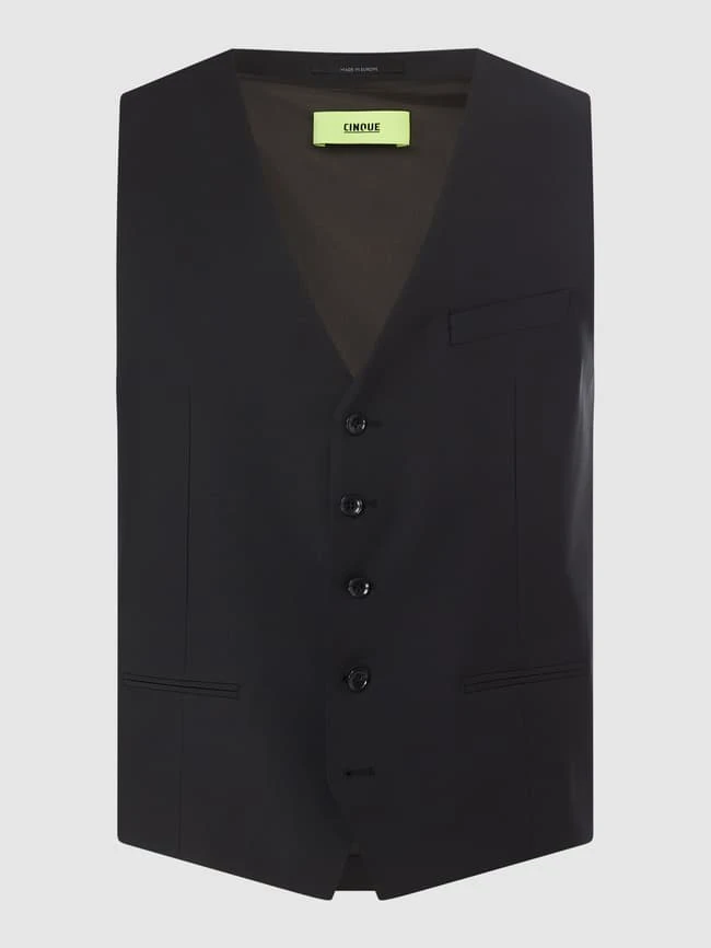 Cinque Weste Mit Schurwoll-Anteil Modell 'Cicastello' - Schwarz 1 Cinque Weste Mit Schurwoll-Anteil Modell 'Cicastello' - Schwarz