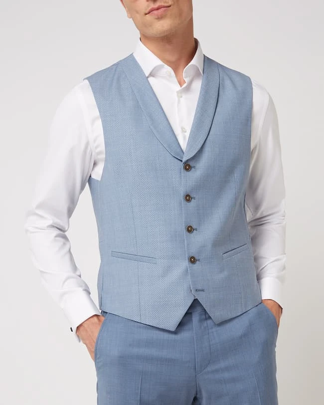 CG - Club Of Gents Weste Aus Reiner Schurwolle - YOUR OWN PARTY By CG – CLUB Of GENTS - Hellblau 4 CG - Club Of Gents Weste Aus Reiner Schurwolle - YOUR OWN PARTY By CG – CLUB Of GENTS - Hellblau – Bild 4
