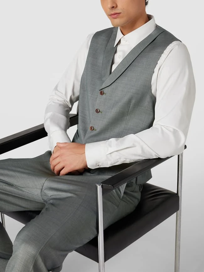 CG - Club Of Gents Weste Mit Schalkragen - Grün 3 CG - Club Of Gents Weste Mit Schalkragen - Grün – Bild 3