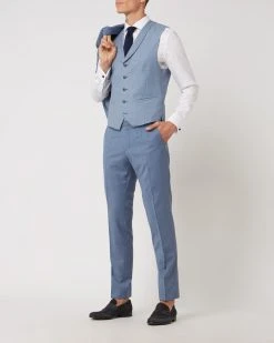 CG - Club Of Gents Weste Aus Reiner Schurwolle - YOUR OWN PARTY By CG – CLUB Of GENTS - Hellblau