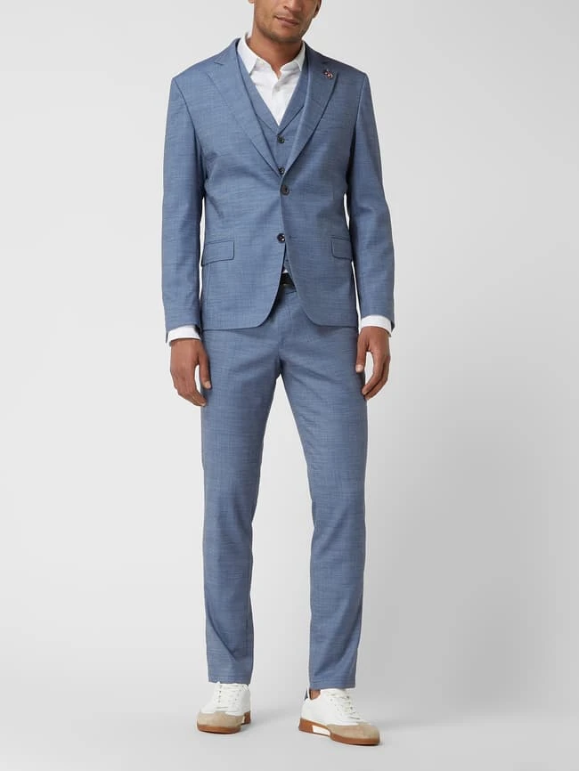 Atelier Torino Weste Aus Schurwollmischung Modell 'Orazio' - Blau 1 Atelier Torino Weste Aus Schurwollmischung Modell 'Orazio' - Blau