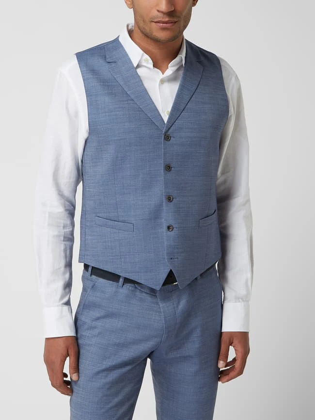 Atelier Torino Weste Aus Schurwollmischung Modell 'Orazio' - Blau 4 Atelier Torino Weste Aus Schurwollmischung Modell 'Orazio' - Blau – Bild 4