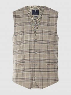 Seidenfalter Weste, Fliege Und Einstecktuch Im Set - Beige